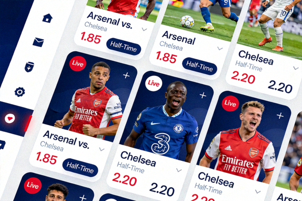 Tampilan antarmuka live betting M88 MSports dengan daftar pertandingan sepak bola yang sedang berlangsung dan odds yang berubah